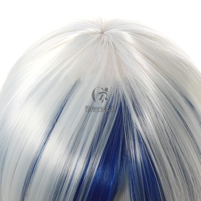 Vocaloid Hatsune Miku Snow 2018 White Blue Mixed Color Cosplay Wigs