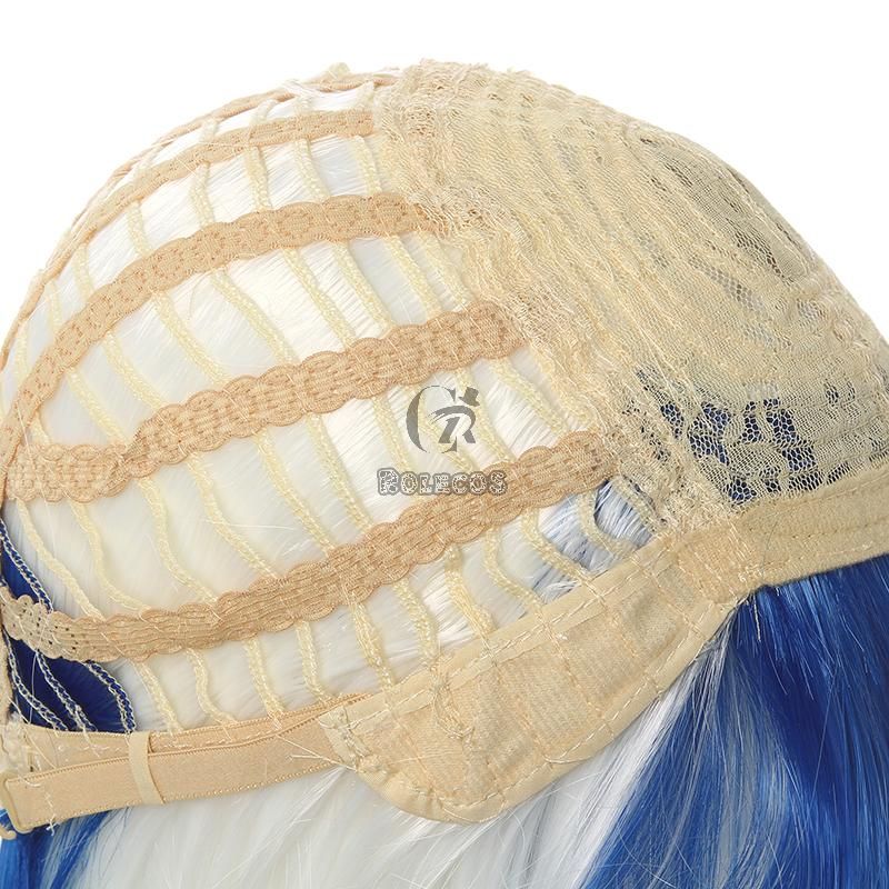 Vocaloid Hatsune Miku Snow 2018 White Blue Mixed Color Cosplay Wigs