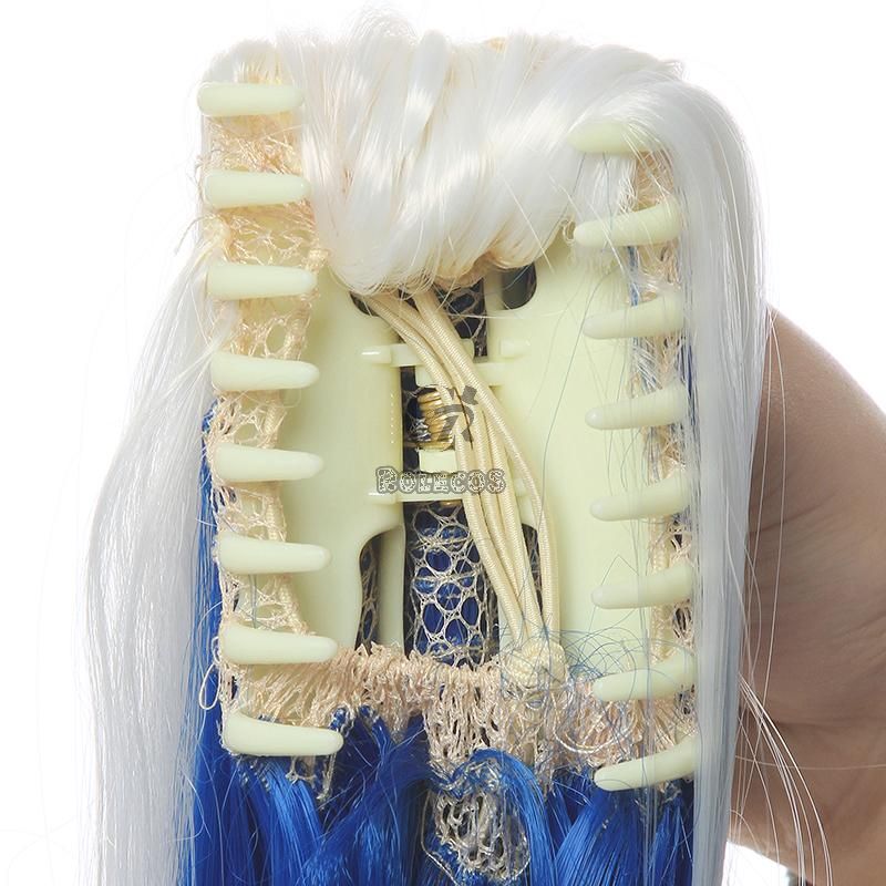 Vocaloid Hatsune Miku Snow 2018 White Blue Mixed Color Cosplay Wigs