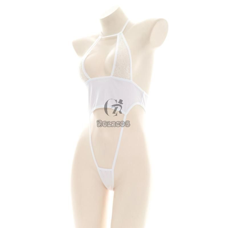 White Sexy Lace Bodysuit Underwear Cosplay Costume