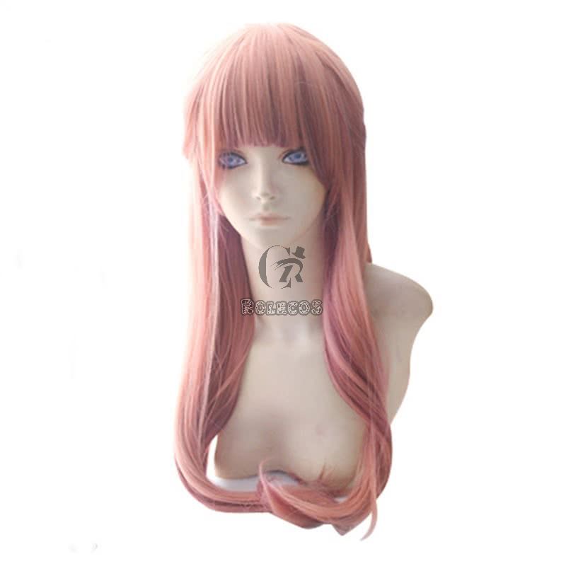 WotaKoi Love is Hard for Otaku Narumi Momose 70cm Pink Orange Long Straight Cosplay Wig