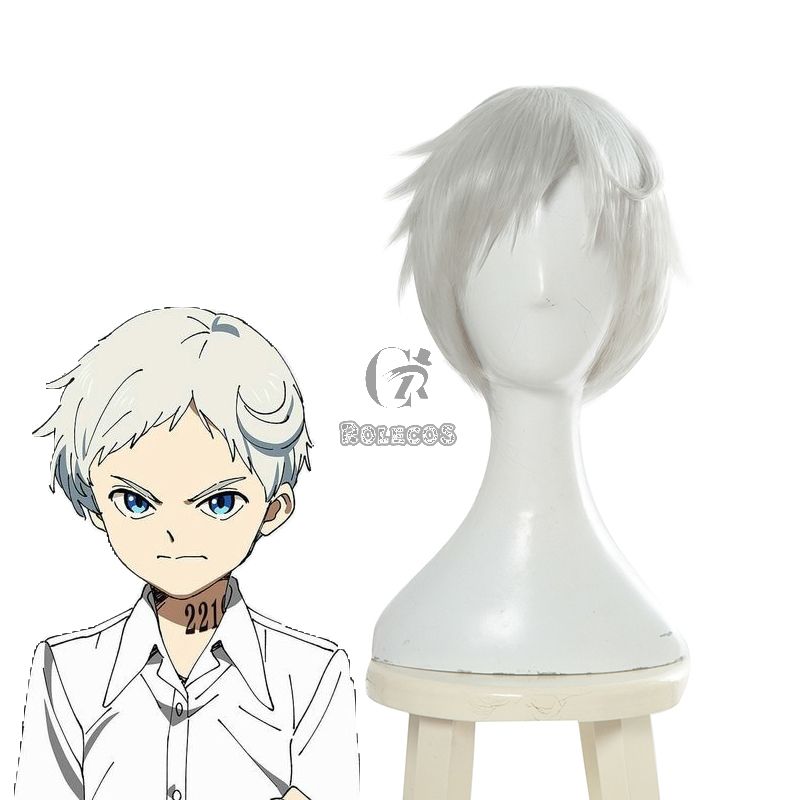 Yakusoku no Neverland Norman Short Gray Cosplay Wigs