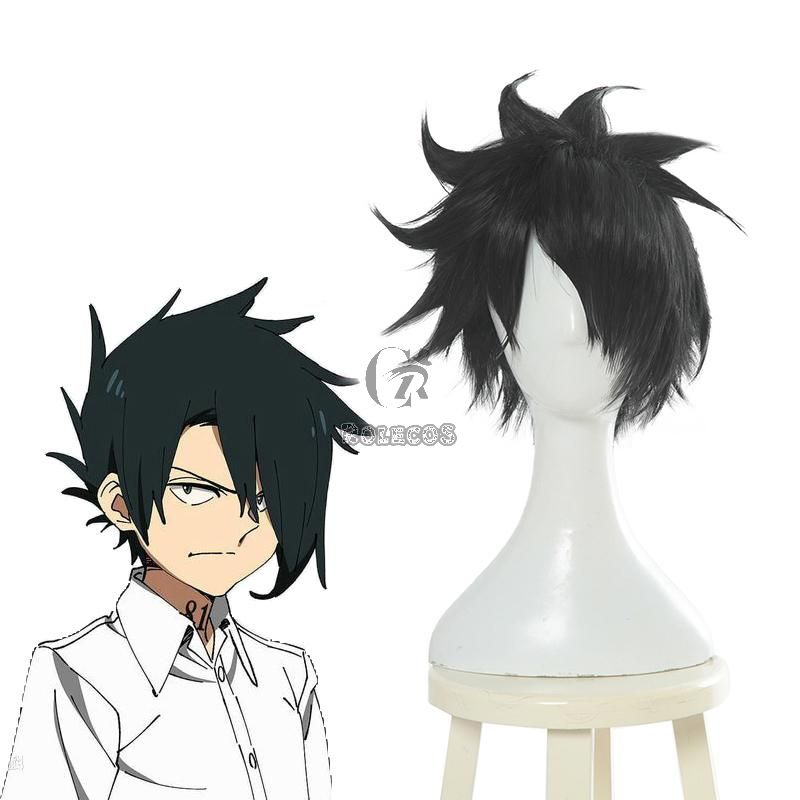 Yakusoku no Neverland Ray Black Short Cosplay Wigs