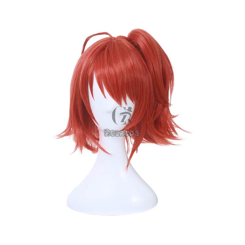 Fate/Grand Order Grand Master Olgamally Animusphere Short Straight Orange Red Synthetic Female Cosplay Wigs