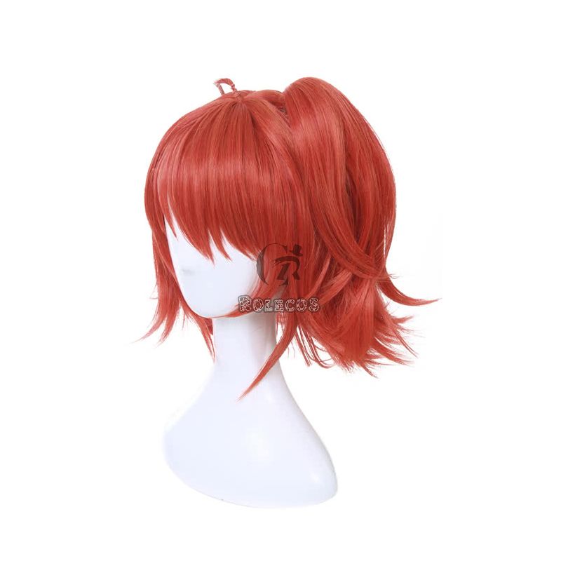 Fate/Grand Order Grand Master Olgamally Animusphere Short Straight Orange Red Synthetic Female Cosplay Wigs
