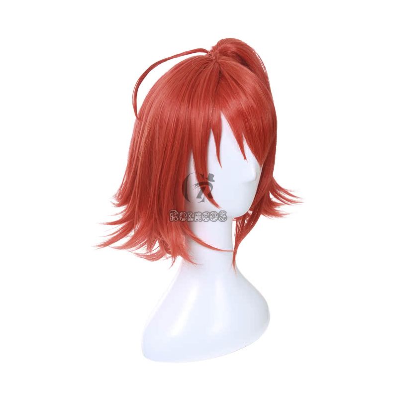 Fate/Grand Order Grand Master Olgamally Animusphere Short Straight Orange Red Synthetic Female Cosplay Wigs