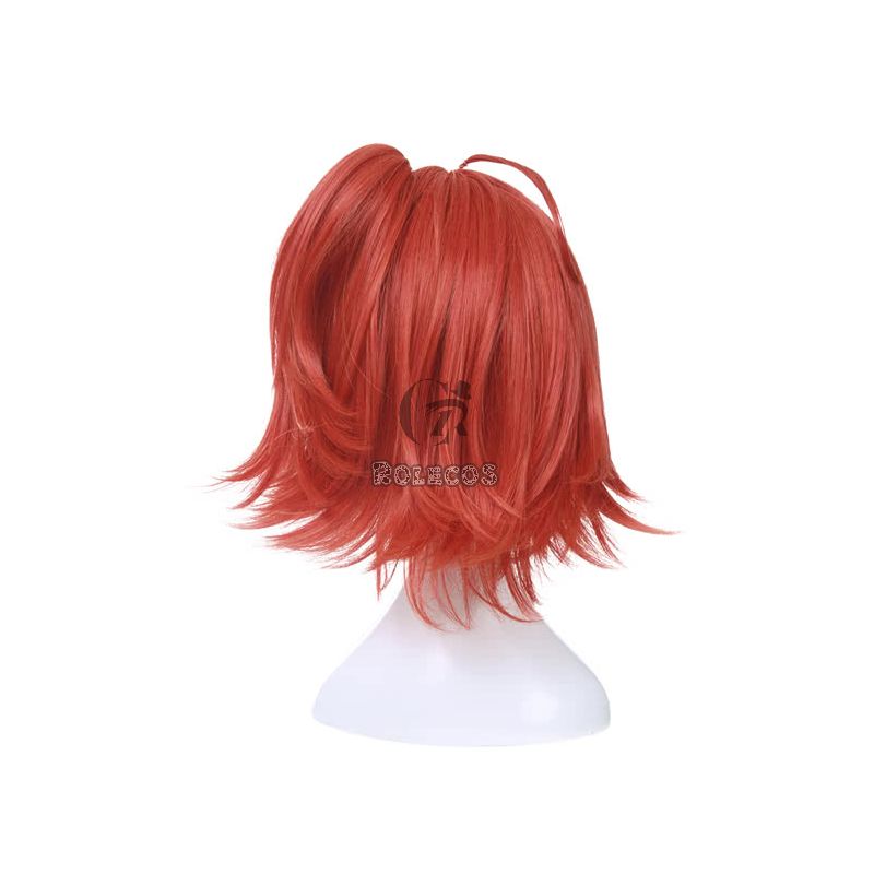 Fate/Grand Order Grand Master Olgamally Animusphere Short Straight Orange Red Synthetic Female Cosplay Wigs