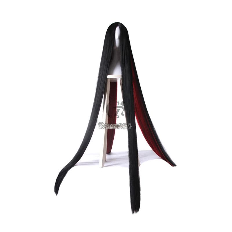 Land of the Lustrous Bort Very Long Black Mixed Red Special Anime Cosplay Wigs