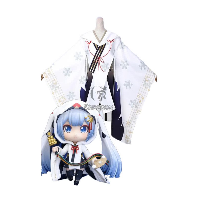 Vocaloid Hatsune Miku snow 2018 White Cosplay Costume
