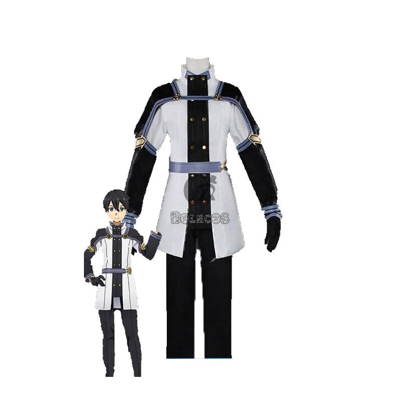 Sword Art Online Kirigaya Kazuto Black And White Uniform Cosplay Costume