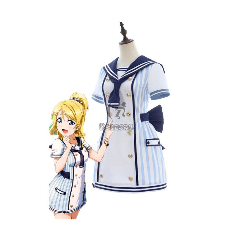 Love Live Pirate Set Eli Ayase Cute Dress AnimeCosplay Costumes