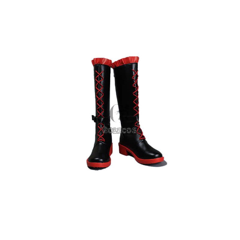  Ruby Rose Red and Black Anime Cosplay Shoes