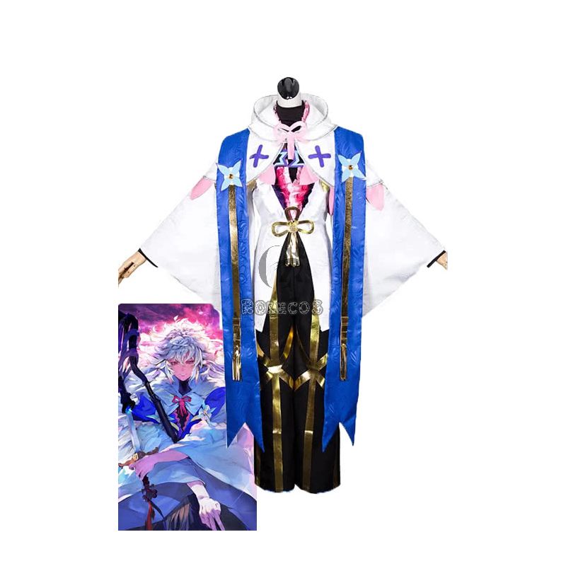 FateGrand Order Merlin Magus of Flowers Anime Cosplay Costumes