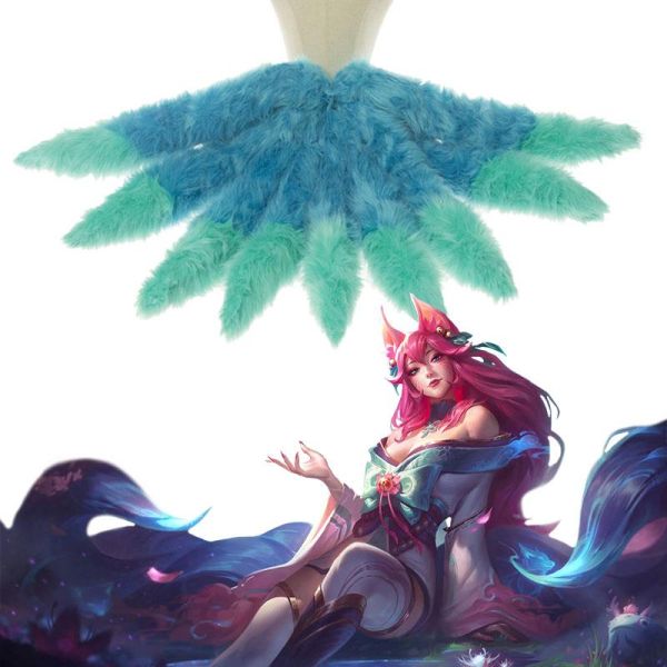 LOL Spirit Blossom Ahri  Gradient Tail Cosplay Prop