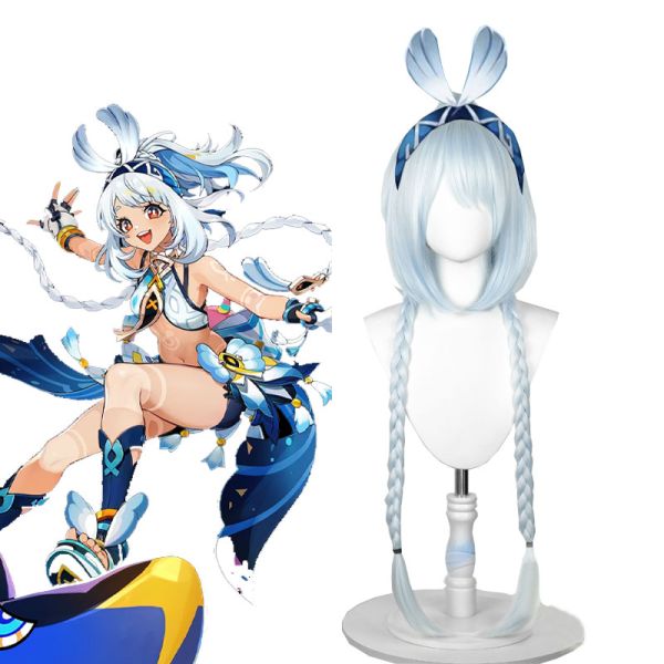 Genshin Impact Mualani Cosplay Wig