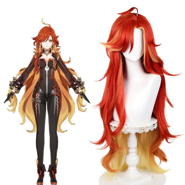 Genshin Impact Natlan Mavuika Cosplay Wig