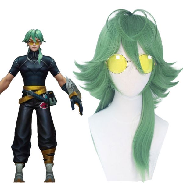 League Of Legends LOL Heartsteel Ezreal Green Cosplay Wigs Halloween wig