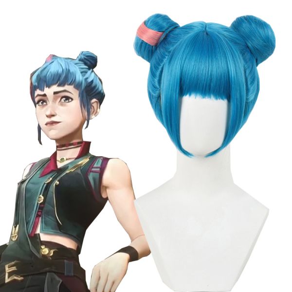 LOL League Of Legends Jinx Short Cosplay Wig